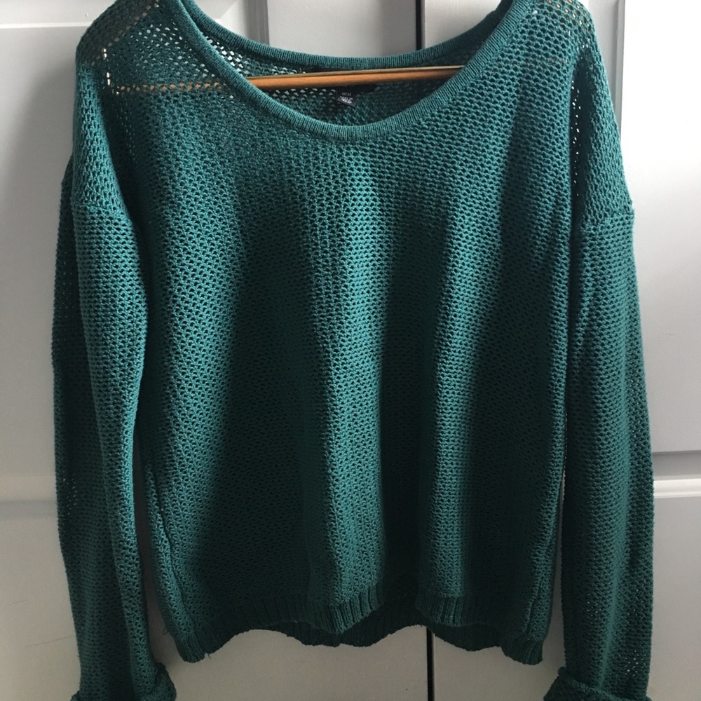 Turqoise UO Light Knit Sweater